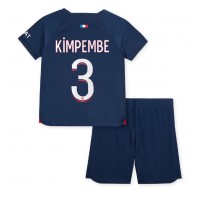 Dětský fotbalový dres Paris Saint-Germain Presnel Kimpembe #3 2023-24 Domácí Krátký Rukáv (+ trenýrky)